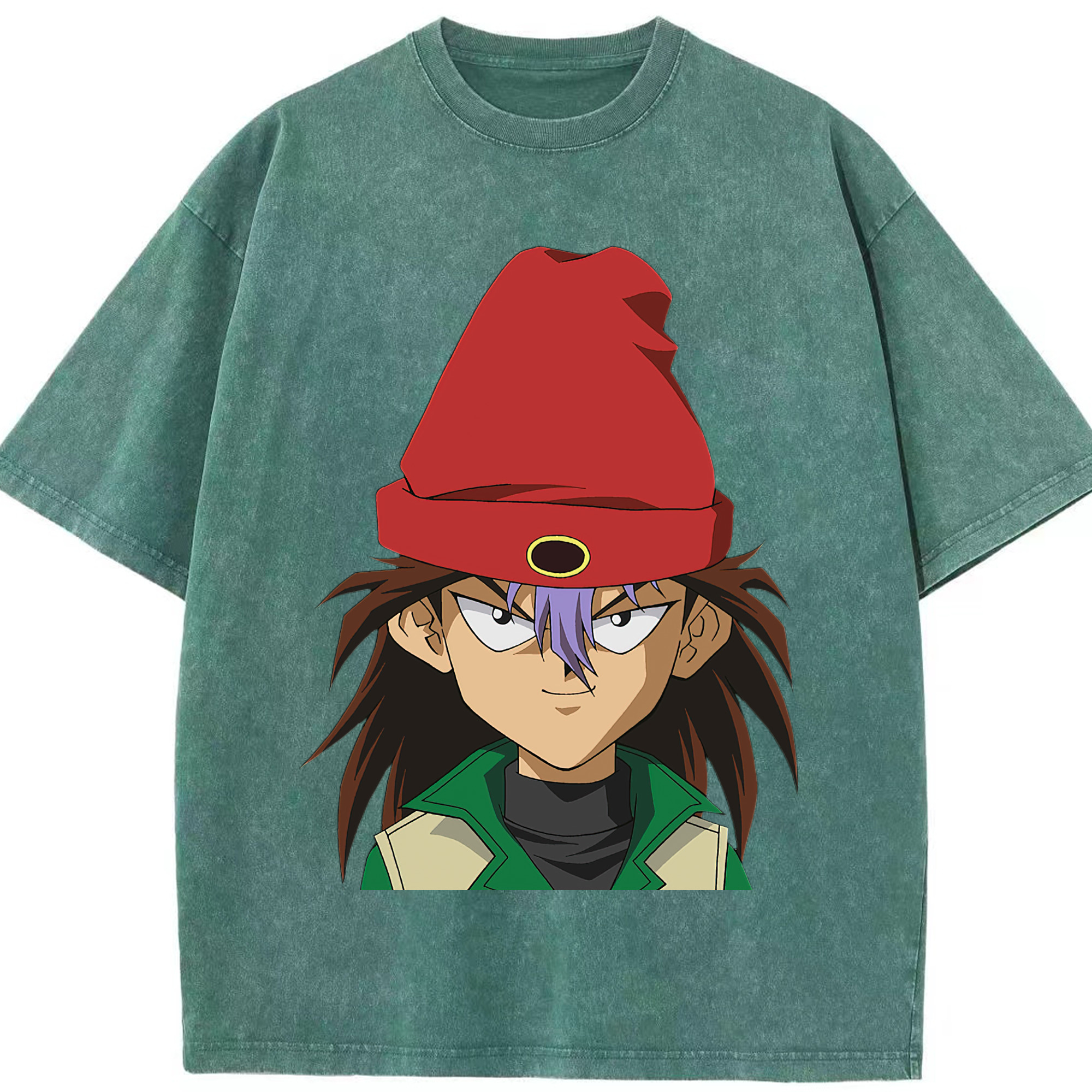 （画像用） 遊☆戯☆王 Yu-Gi-Oh! 綿100% ヴィンテージ風 半袖Tシャツ（フロントプリント）